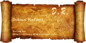 Dobsa Rafael névjegykártya